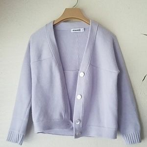 Pale/light blue grey 100% italian cashmere sweater